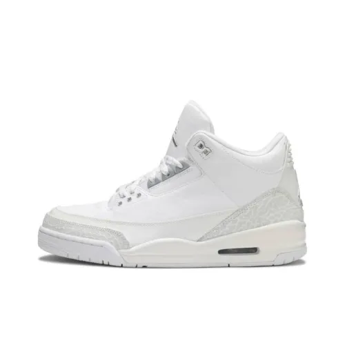 Jordan Air Jordan 3 Retro Silver Anniversary MID Top Vintage Баскетбольные кроссовки Мужской Белый Цемент