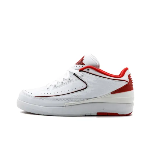 Jordan Air Jordan 2 Retro Low Белый VARSITY Low Топ Винтажные баскетбольные кроссовки Мужской Белый Красный