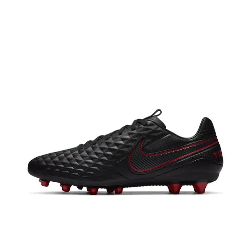 nike Tiempo Legend 8 PRO Искусственный шип амортизаторы противоскользящие устойчивые к истиранию футбольные бутсы черный красный