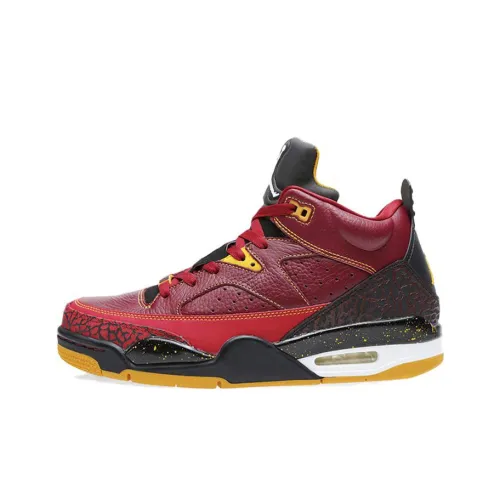 Джордан Son of Mars MID Топ Винтажные баскетбольные кроссовки Мужской Красный Золото