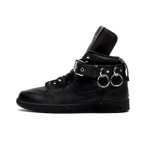 COMME DES GARCONS SHIRT x Jordan Air Jordan 1 Homme Plus High Top Винтажные баскетбольные кроссовки Унисекс Черный