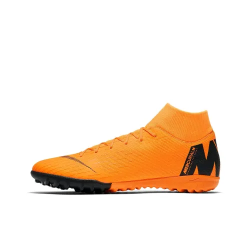nike Mercurial Superfly 6 TF Шипы Амортизаторы Slip-resistant Abrasion-resistant Футбольные бутсы Мужской Orange