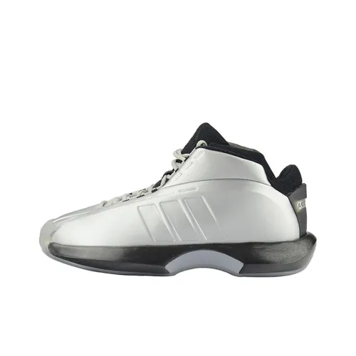 Adidas Crazy 1 Серебряный Металлик Противоскользящий Устойчивый к истиранию MID Топ Винтажные баскетбольные кроссовки Мужской Черный Белый