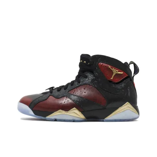 Jordan Air JORDAN 7 Ретро Doernbecher Non Slip Легкий MID Топ Винтажные баскетбольные кроссовки Мужской Черный Красный