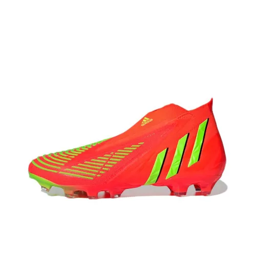 Adidas Predator Edge+ AG Искусственная трава Устойчивая к истиранию Футбольные бутсы Мужские Неоново-красный