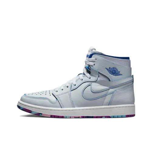 Jordan Air Jordan 1 Zoom CMFT '25 лет в Китае' Высокий топ Винтажные баскетбольные кроссовки Мужской Белый Синий