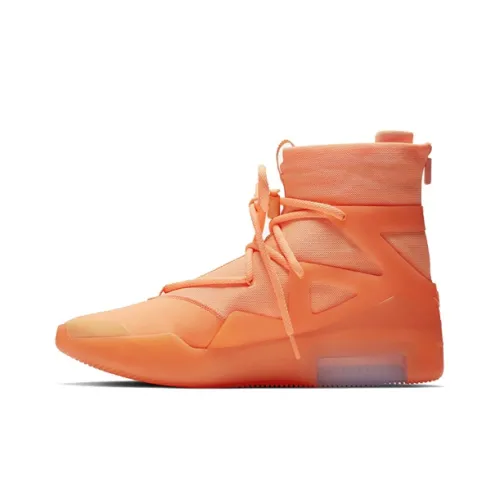 Fear Of God x Nike Air Fear Of God 1 Оранжевый Импульс Противоскользящий Устойчивый к истиранию Высокий Топ