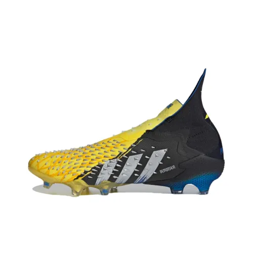 Adidas Predator Freak+ FG Твердый грунт Противоскользящие Устойчивые к истиранию Футбольные бутсы Мужские Черный Желтый