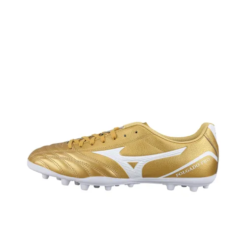 Mizuno Folgado AG Искусственная трава Противоскользящие футбольные бутсы Мужские Золотые