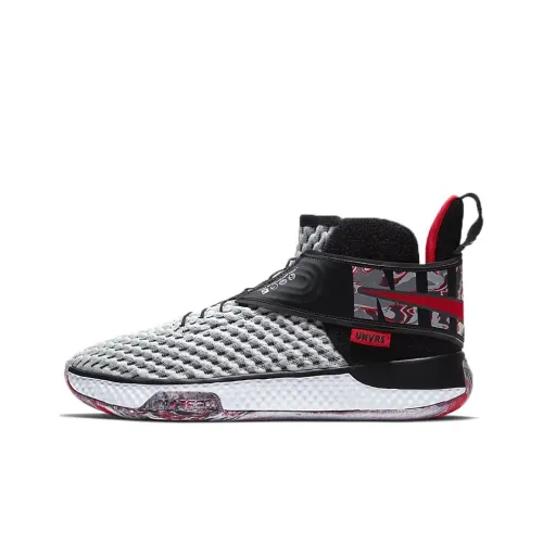 nike UNVRS Air Zoom Non Slip Lightweight MID Топ Винтажные баскетбольные кроссовки Unisex Черный Серый