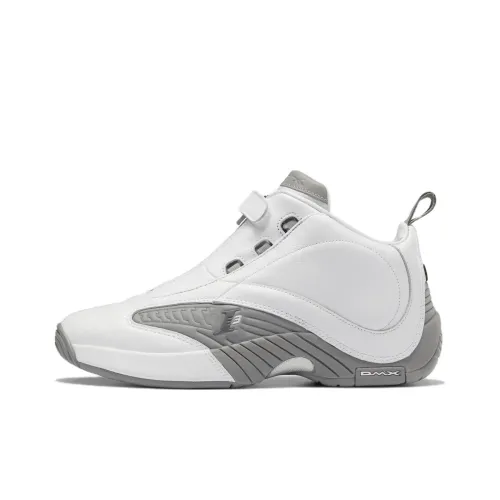 Reebok Answer 54 Points MID Топ Винтажные Баскетбольные Кроссовки Мужские Белые Серые