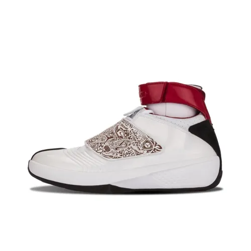 Jordan Air Jordan 20 OG White Laser Non Slip Lightweight High Top Vintage Баскетбольные Кроссовки Мужские White Red