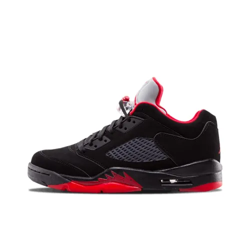Jordan Air Jordan 5 Retro Low Alternate 90 Low Top Винтажные баскетбольные кроссовки Мужские Черные Красные