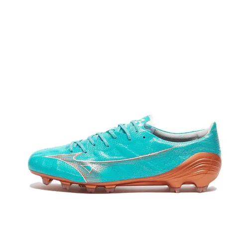 Mizuno ALPHA HG Твердый Ground Мягкая трава Противоскользящие Устойчивые к истиранию Футбольные бутсы Мужской Синий Nissan