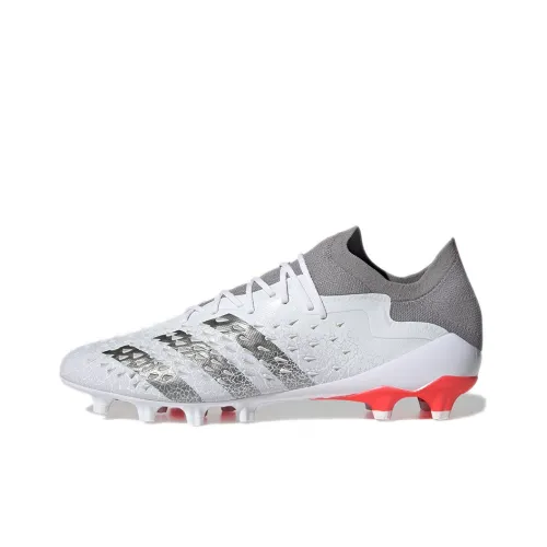 Adidas Predator AG Искусственная трава Противоскользящие Устойчивые к истиранию Футбольные бутсы Мужские Белый Серый