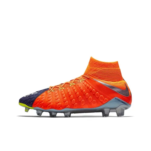 nike HypervenomX Phantom 3 FG Твердый грунт Противоскользящие Устойчивые к истиранию Футбольные бутсы Мужской Апельсин