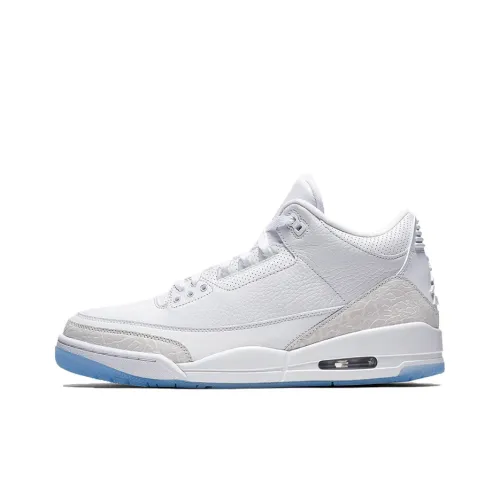 Jordan Air Jordan 3 Retro Pure White MID Top Vintage Баскетбольные Кроссовки Мужские Белые Выпуск 2018
