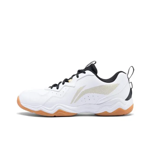 LiNing CS6 Противоскользящая Износостойкая Дышащая Низкая Обувь для Бадминтона Унисекс Белая