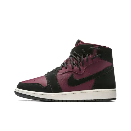 Jordan Air Jordan 1 Rebel XX Bordeau Шокабой Демпферы Верхняя Юбка Прочные Высокие Топы Винтажные Баскетбольные Кроссовки Женские Темно-красные