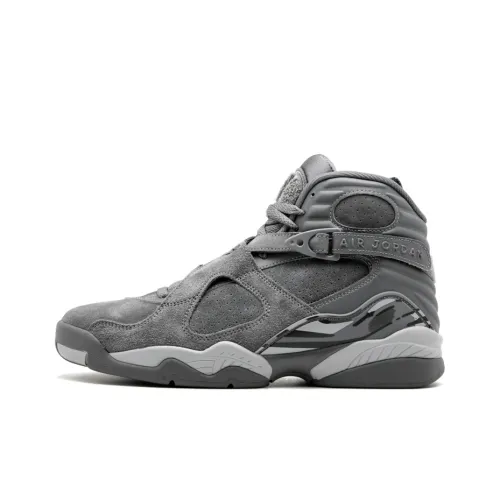 Jordan Air Джордан 8 Ретро Cool GREY Нескользящий Легкий Высокий Топ Винтажные баскетбольные кроссовки Мужской Серый