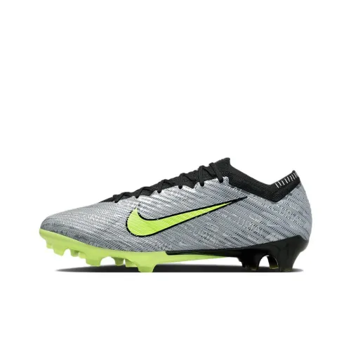 Nike Zoom Mercurial Vapor 15 FG Твердый Грунт Футбольные Бутсы Мужские Серебристо-Зеленые