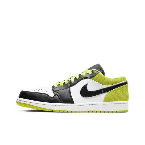 Jordan Air Jordan 1 Cyber Green Низкий Топ Винтажные Баскетбольные Кроссовки Унисекс Неон Зеленый