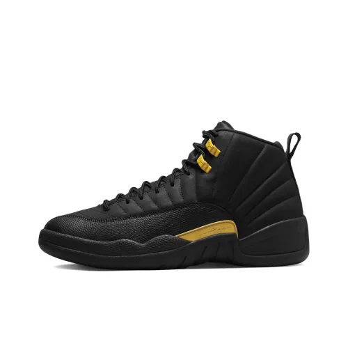 Jordan Air Jordan 12 Retro 'Черный Taxi' Высокий Топ Винтажные Баскетбольные Кроссовки Мужские Черный Золото
