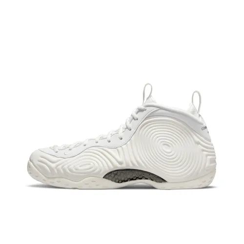 COMME DES GARCONS SHIRT x Nike Foamposite One SP MID Топ Винтажные баскетбольные кроссовки Унисекс Белый