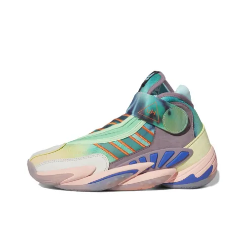 Pharrell Williams x Adidas Originals Crazy BYW High Топ Винтажные баскетбольные кроссовки Унисекс Старый Фиолетовый