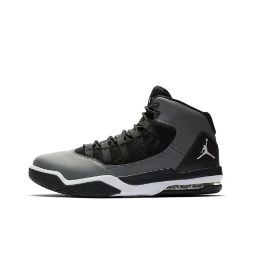 Jordan Max Aura 1 Амортизаторы Slip-resistant MID Топ Винтажные баскетбольные кроссовки Унисекс Серый Черный