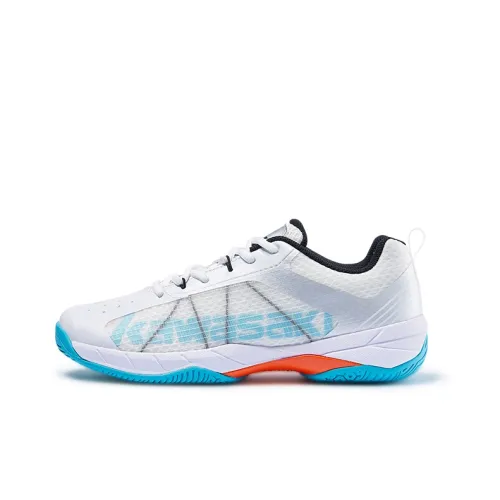 Кавасаки Свет And Shadow Collection Низкий Топ Бадминтон Обувь Унисекс Лунный Белый Синий