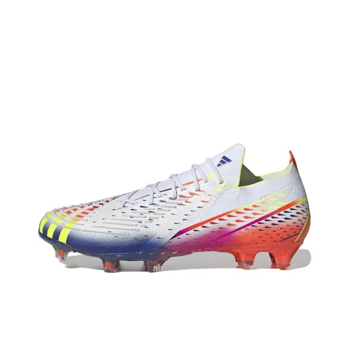 Adidas Predator Edge.1 FG Твердое покрытие Естественная трава Противоскользящие Устойчивые к истиранию Футбольные бутсы Мужские Облачный белый
