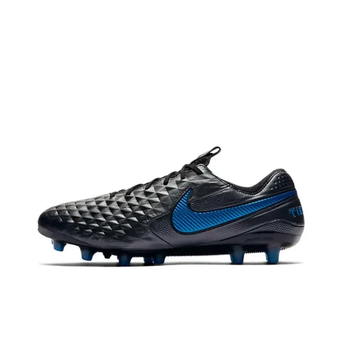 Nike Tiempo Legend 8 AG Искусственная трава Искусственный шипы Устойчивые к абразиву Футбольные бутсы Мужские Черный Синий