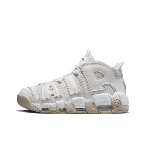 Nike Air More Uptempo Призрачный MID Топ Винтажные баскетбольные кроссовки Мужской Жемчужно-белый