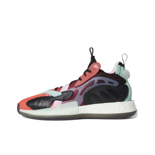 Adidas ZoneBoost Амортизаторы Устойчивые к истиранию Низкий Топ Винтажные баскетбольные кроссовки Мужские Красный Зеленый