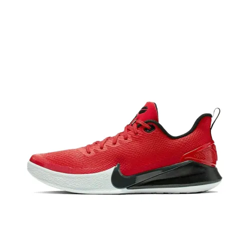 Nike Mamba Focus Университетский красный Shock Absorbers Slip-resistant Low Top Винтажные баскетбольные кроссовки Мужской Черный Красный