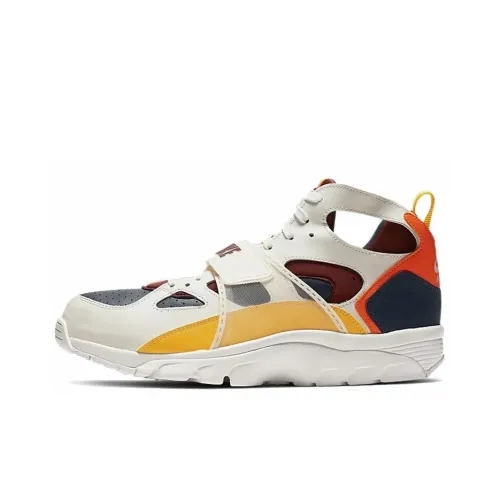 Nike Air Trainer Huarache QS Нескользящий Легкий MID Топ Винтажные баскетбольные кроссовки Мужской Белый Желтый
