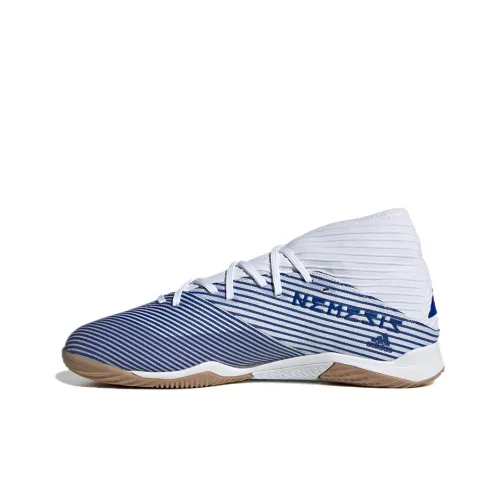 Adidas Nemeziz 19 IC IN Для помещений Устойчивые к истиранию Футбольные бутсы Мужские Синие Белые