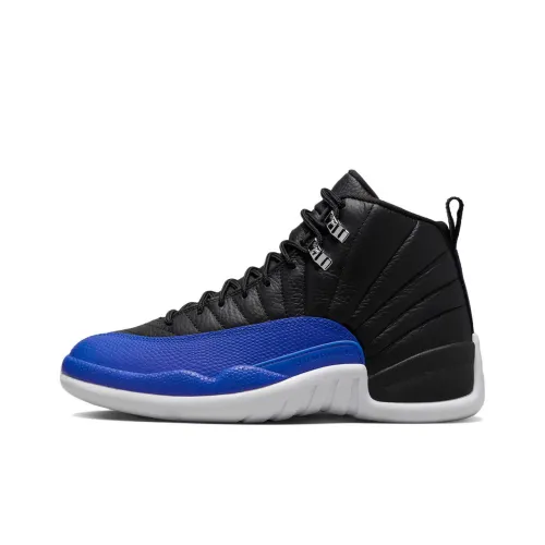 Jordan Air Jordan 12 Retro 'Hyper Royal' Высокий Топ Винтажные Баскетбольные Кроссовки Женские Черный Синий