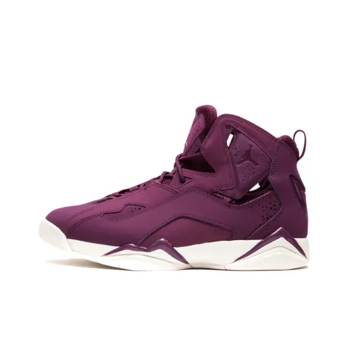 Jordan Air JORDAN 7 True Flight Slip-resistant Shock Absorbers High Top Vintage Basketball Shoes Unisex Burgundy Джордан Эйр Jordan 7 True Flight Противоскользящие амортизаторы Высокий топ Винтажные баскетбольные кроссовки Унисекс Бордовый