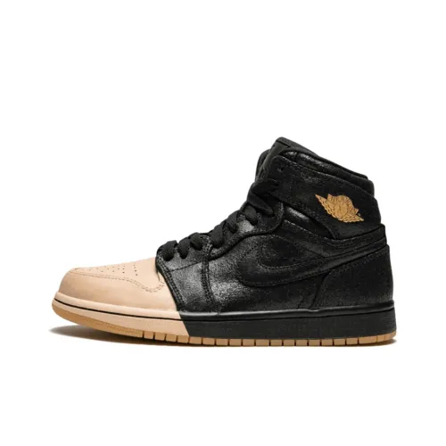 Jordan Air Jordan 1 Retro HI PRM Women's High Top Vintage Баскетбольные Кроссовки Женские Коричневый Черный