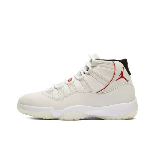 Jordan Air Jordan 11 Platinum Tint High Top Vintage Баскетбольные Кроссовки Мужские Белый Красный