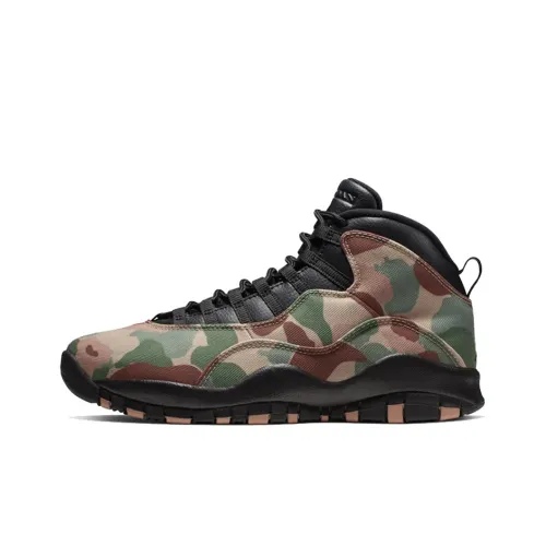 Jordan Air Джордан 10 Ретро Desert CAMO Non Slip Lightweight Mid Top Винтажные баскетбольные кроссовки Мужские Pink Black