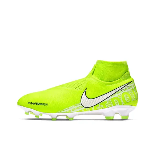 Nike Phantom Vision FG Твердый грунт Непосредственный Легкий Футбольные бутсы Унисекс Неоновый зеленый