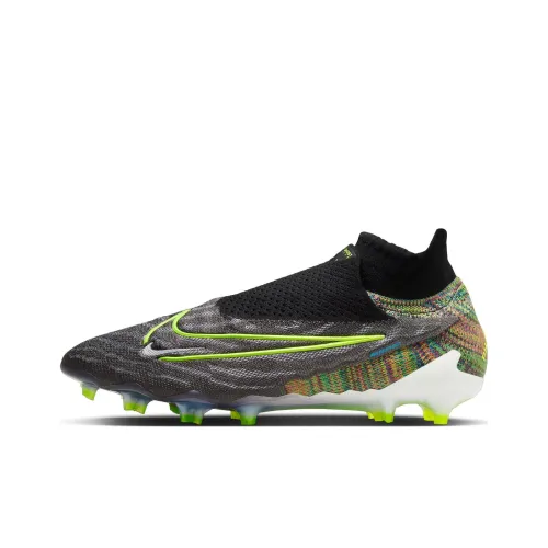 Nike Phantom GX FG Твердый грунт Противоскользящие Устойчивые к истиранию Футбольные бутсы Унисекс Черный