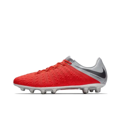 Nike Hypervenom Phantom 3 HG Твердый Ground Противоскользящий Устойчивый к истиранию Футбольные бутсы Мужской Красный Серый