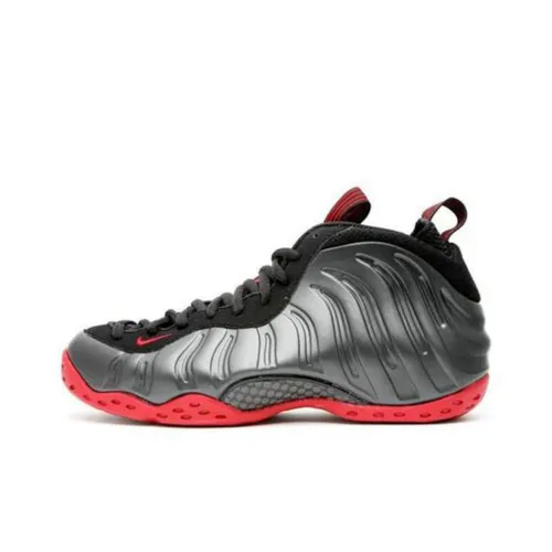 Nike Foamposite One Cough Drop 2010 Нескользящий Легкий MID Топ Винтажные баскетбольные кроссовки Мужской Черный Красный