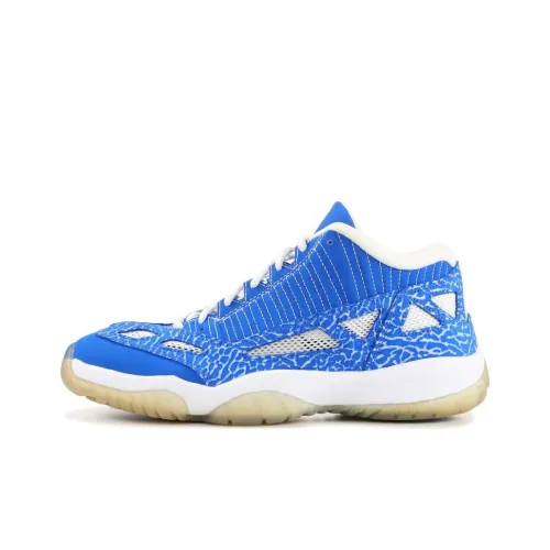 Jordan Air Jordan 11 Retro Low IE Argon Синий Амортизация Низкий Топ Винтажные Баскетбольные Кроссовки Мужской Синий Белый