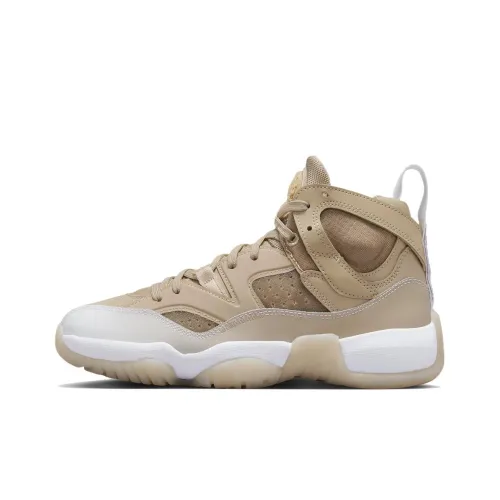 Jordan Jumpman Два Trey Shock Absorbers Противоскользящие Устойчивые к истиранию Высокий Топ Винтажные Баскетбольные Кроссовки Коричневый