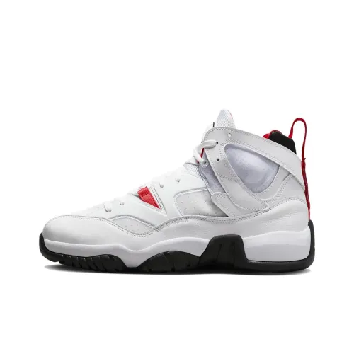 Jordan Jumpman Два Trey Устойчивые к истиранию Дышащие Высокие Баскетбольные Кроссовки Винтажные Мужские Белый Красный